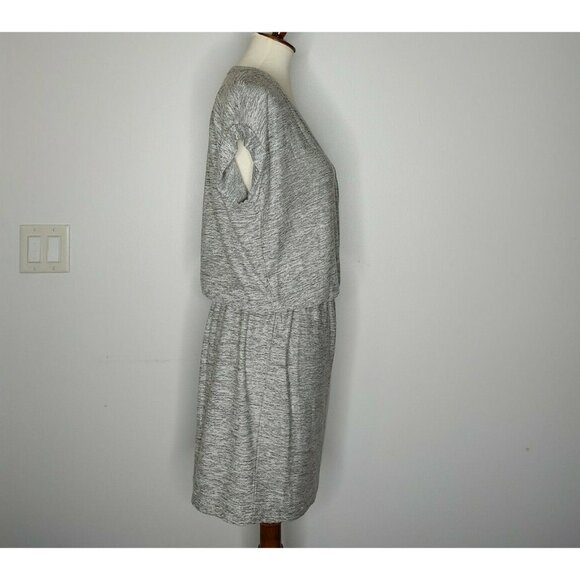 LOFT Lou & Grey Wrap Jersey Dress S Heather Gray Casual Sporty - Picture 4 of 7
